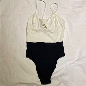 Summer salt color block Swimsuit with Cutout Sz 2